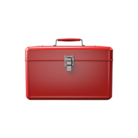 AI generated Empty red metal box isolated on transparent background png