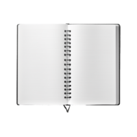 AI generated Open blank notebook isolated on transparent background png