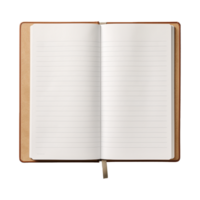 AI generated Open blank notebook isolated on transparent background png