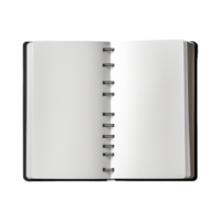 AI generated Open blank notebook isolated on transparent background png