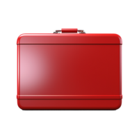 AI generated Empty red metal box isolated on transparent background png