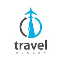viaje agencia negocio logo. fiesta y vacaciones logo diseño vector