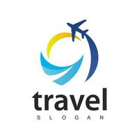 Travel agency business logo. holiday and vacation logo design vector