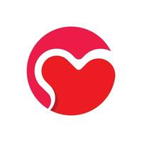 Heart Logo. Love, Medical and Charity design vector template.