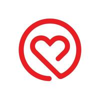 Heart Logo. Love, Medical and Charity design vector template.