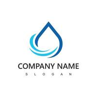 Abstract Drop water logo design concept vector