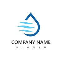 Abstract Drop water logo design concept vector