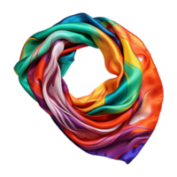 AI generated Colorful scarf isolated on transparent background png