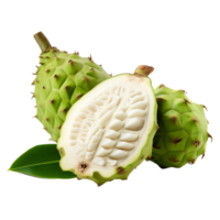 AI generated Soursop fruit png isolated on transparent background