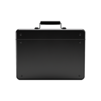 AI generated Empty black metal box isolated on transparent background png