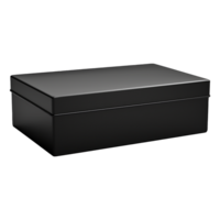 AI generated Empty black metal box isolated on transparent background png