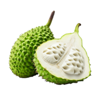 AI generated Soursop fruit png isolated on transparent background