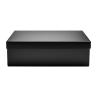 AI generated Empty black metal box isolated on transparent background png