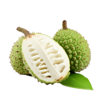 AI generated Soursop fruit png isolated on transparent background