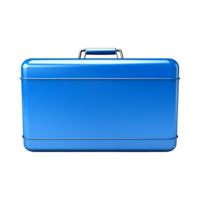 AI generated Empty blue metal box isolated on transparent background png