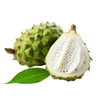 AI generated Soursop fruit png isolated on transparent background