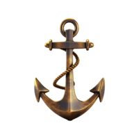 AI generated Ship Anchor isolated on transparent background png