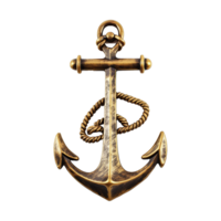 AI generated Ship Anchor isolated on transparent background png