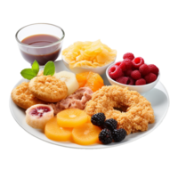 AI generated Breakfast food png isolated on transparent background