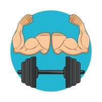 illustration of barbell vector