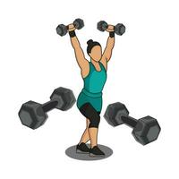 illustration of dumbbell vector