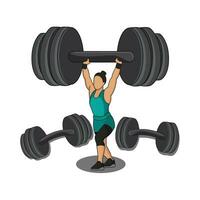 illustration of barbell vector