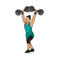 illustration of dumbbell vector