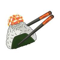 ilustración de onigiri vector