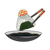 illustration  of onigiri vector