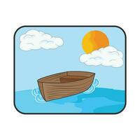 illustration of wooden boat vector