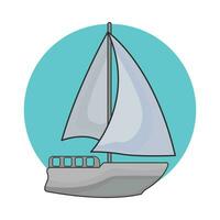 ilustración de velero vector