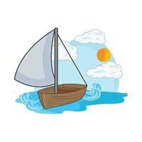 illustration of sailboat vector