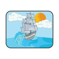 illustration of sailboat vector