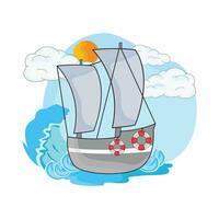 illustration of sailboat vector