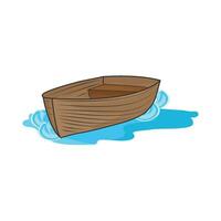 ilustración de de madera barco vector