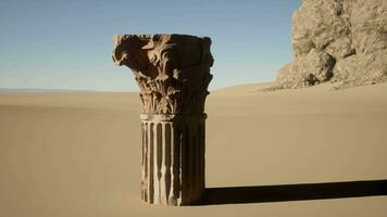 A pillar in the middle of a desert video