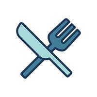 fork and knife icon symbol vector template