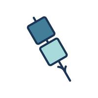 Marshmallow on a stick Icon Vector Design Template