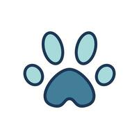 paw print icon symbol vector template