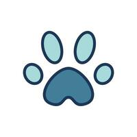 paw print icon symbol vector template