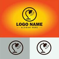 lámpara logo bulbo ligero icono empresa marca negocio logo modelo editable vector