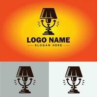 lámpara logo bulbo ligero icono empresa marca negocio logo modelo editable vector