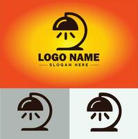 lámpara logo bulbo ligero icono empresa marca negocio logo modelo editable vector