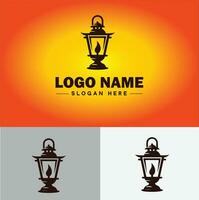 lámpara logo bulbo ligero icono empresa marca negocio logo modelo editable vector