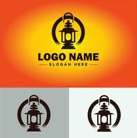 lámpara logo bulbo ligero icono empresa marca negocio logo modelo editable vector