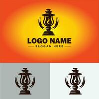 lámpara logo bulbo ligero icono empresa marca negocio logo modelo editable vector