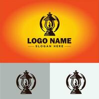 lámpara logo bulbo ligero icono empresa marca negocio logo modelo editable vector