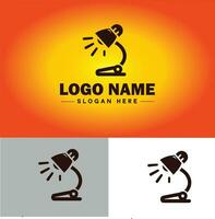 lámpara logo bulbo ligero icono empresa marca negocio logo modelo editable vector