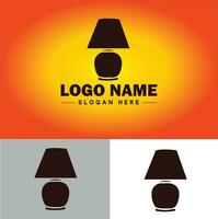 lámpara logo bulbo ligero icono empresa marca negocio logo modelo editable vector