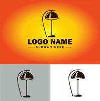 lámpara logo bulbo ligero icono empresa marca negocio logo modelo editable vector